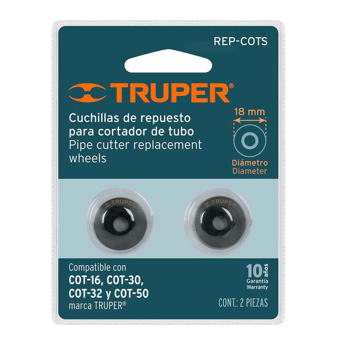 Repuesto de Cuchillas para Cortador de Tubo Truper REP-COT